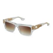 Crystal Yellow Gold Sunglasses Brown Shaded