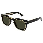 Black/Green Clip-On Sunglasses