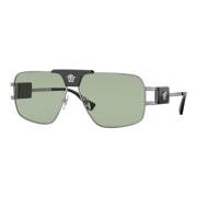 Gunmetal/Green Sunglasses