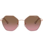 Pink Brown Shaded Solbriller