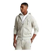 Sporty Double-Knit Full-Zip Hoodie