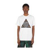 Grafisk Print Spiral T-shirt