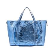 Superlight Shopping Bag Bluette Lamineret Læder