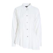 Core Cotton Asymmetrisk Hvid Skjorte