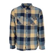 Flannel Box Skjorte Blå/Taupe