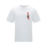 Grafisk Print T-shirt i Bomuld