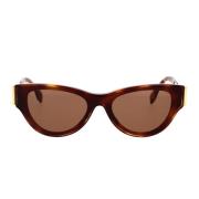 Glamour Cat-Eye Solbriller i Mørkebrun