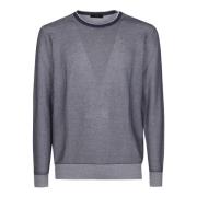 Lys Blå/Hvid Oxford Sweater