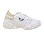 Hvide Mesh/Læder Sneakers med Farverige Detaljer