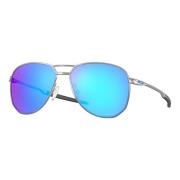 Contrail Sunglasses in Satin Silver/Prizm Sapphire