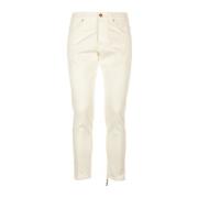 Slim-Fit Beige Jeans til Mænd