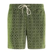 Grøn Monogram Shorts