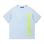Blå Logo Print T-shirt