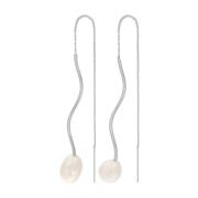 Audrey Simple Chain Earring Silver Plating