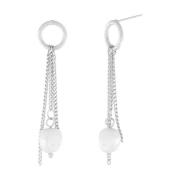 Audrey Simple Glow Pearl Earring Silver Plating