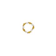 Joy Waterproof Elastic Pearl Mix Ring 18K Gold Plating