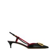 Sort VLogo 40mm Slingback Pumps