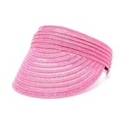 Pink Hamp Vævet Design Hat