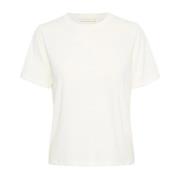 Klassisk Hvid V-Hals T-shirt
