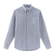 Stribet Button-Down Skjorte