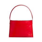 Léonore L rød lædertaske
