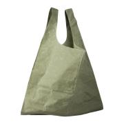 Wax, XL taske i voksbehandlet bomuld eukalyptus grøn