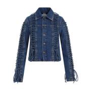 Vintage Blue Corset Denim Jacket