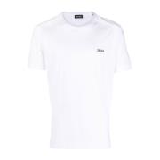 Hvid Jersey Strik T-shirt med Logo