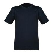 Vintage Blå T-shirt med Sidelukninger