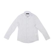 Hvid Bomuld Elastisk Skjorte