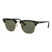 Clubmaster Polarized Sunglasses Black Gold