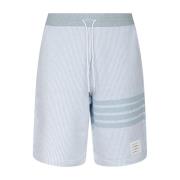 Lysblå 4-Bar Stribede Shorts