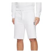 Hvid Bomuldsblanding Regular Fit Shorts