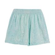 Chenille Broderede Shorts Regular Fit