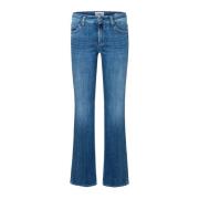 Blå Flared Jeans Daglig Stil