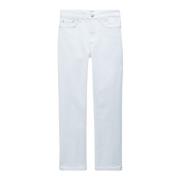 Hvid Vasket Denim Jeans