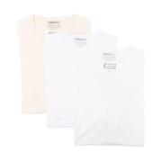 Hvide Bomuld T-shirts Pakke med Tre
