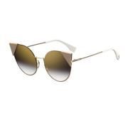 Guld solbriller med grå skygge linser
