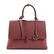 Rød Læder Håndtaske - Italiensk Stil