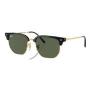 Clubmaster Junior Sunglasses Black/Grey Green