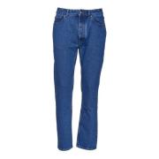 Blå Monogram Jeans Lige Hem
