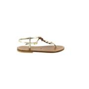 Flettede Guld Sandal