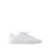 Hvide/Sølv Retro Klassiske Læder Sneakers