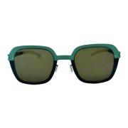 Retro Oversize Solbriller Grøn Gradient