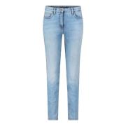Stone-Washed Slim-Fit Basic Jeans