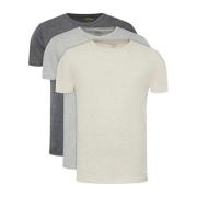 3-Pak Bomuld T-Shirts - Grå
