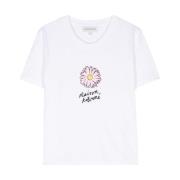 Floating Flower Print Crew Neck T-shirt