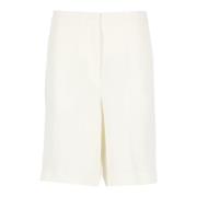 Ivory Linen Bermuda Shorts
