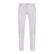 Hvid Slim Fit Jeans Fem-Lomme Design