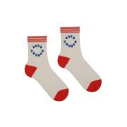 Rød og hvid drenge sokker
